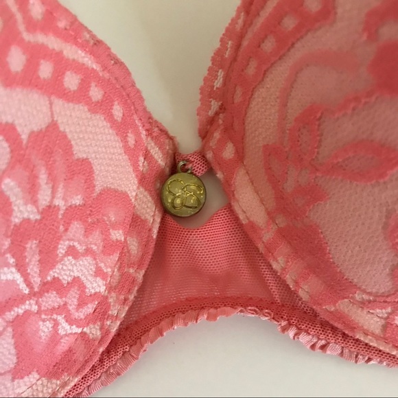 JESSICA SIMPSON Flirty Sexy Bra Pink Floral Lace - Picture 6 of 15